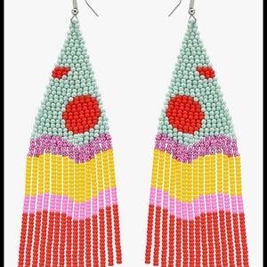 Colorful Beaded Dangle Earrings
